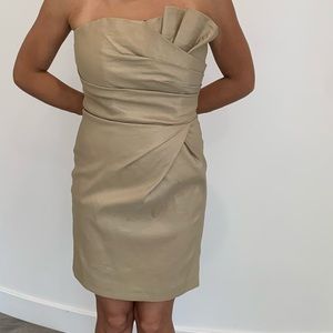 Golden stretch mini dress